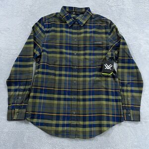 VORTEX Shirt Men's Medium Timber Rush Flannel Southwestern Plaid Long Sleeve‎